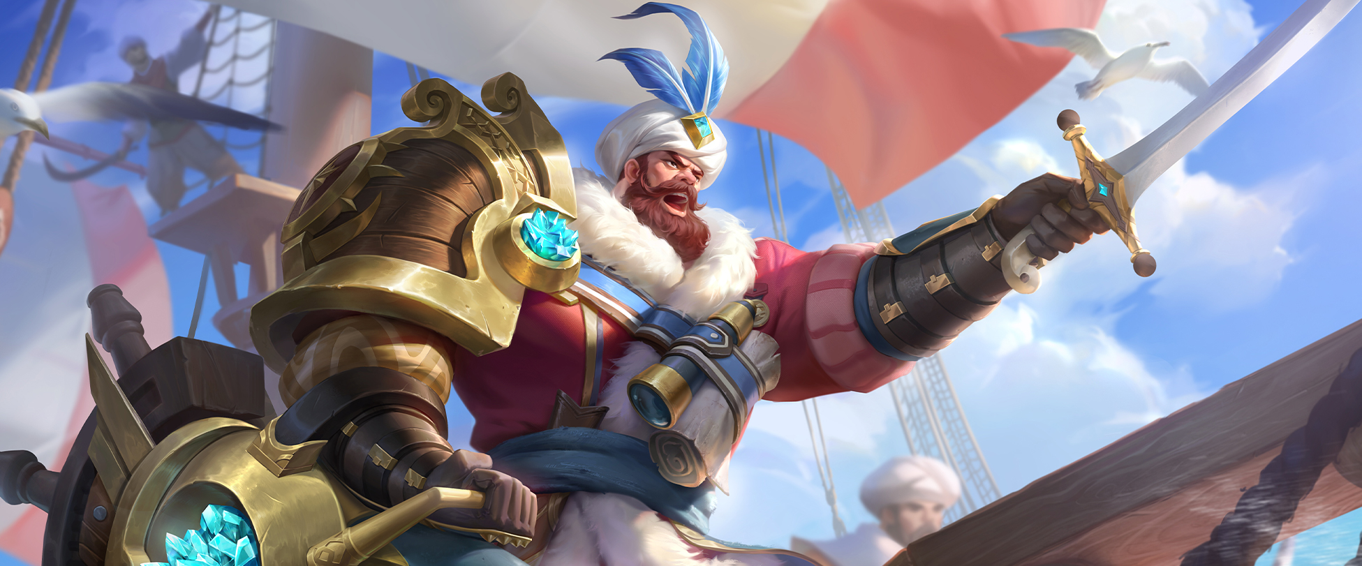 Huang Zhong skin: Captain Cannon