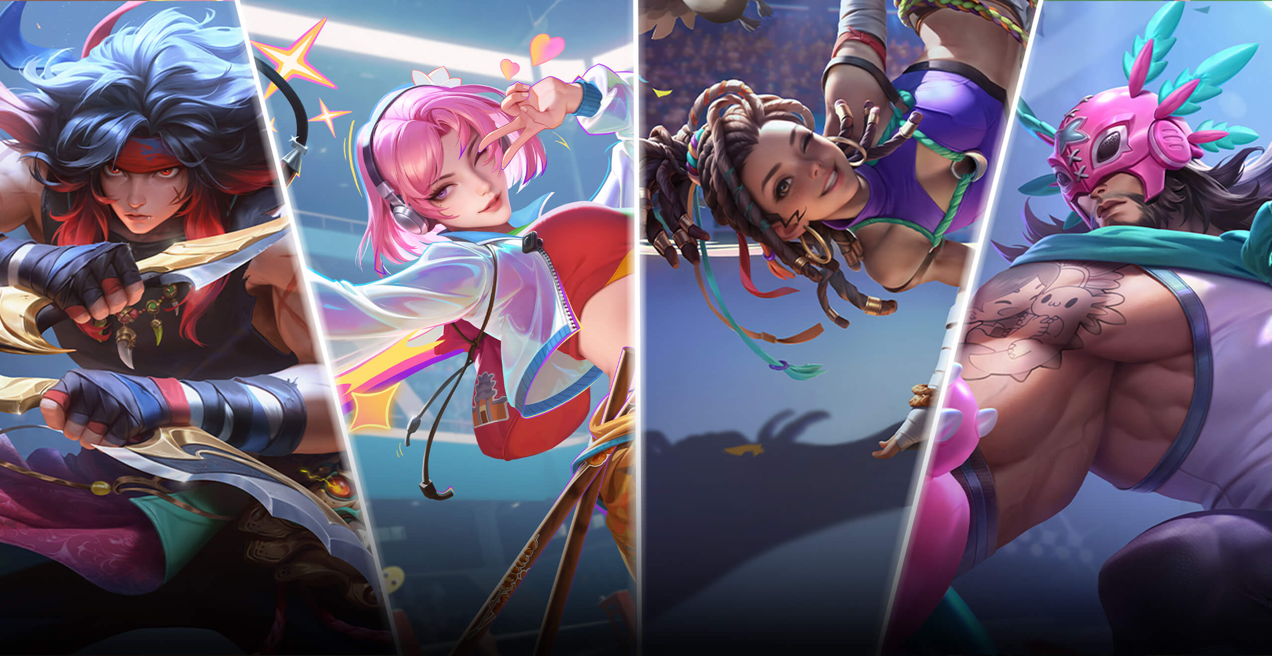 Honor of Kings heroes preparing for battle